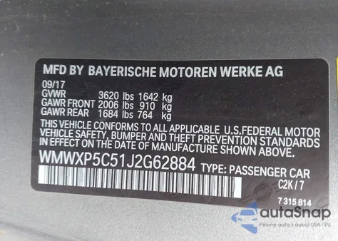 2018 Mini Hardtop Cooper/Oxford Edition from USA, damaged, VIN WMWXP5C51J2G62884